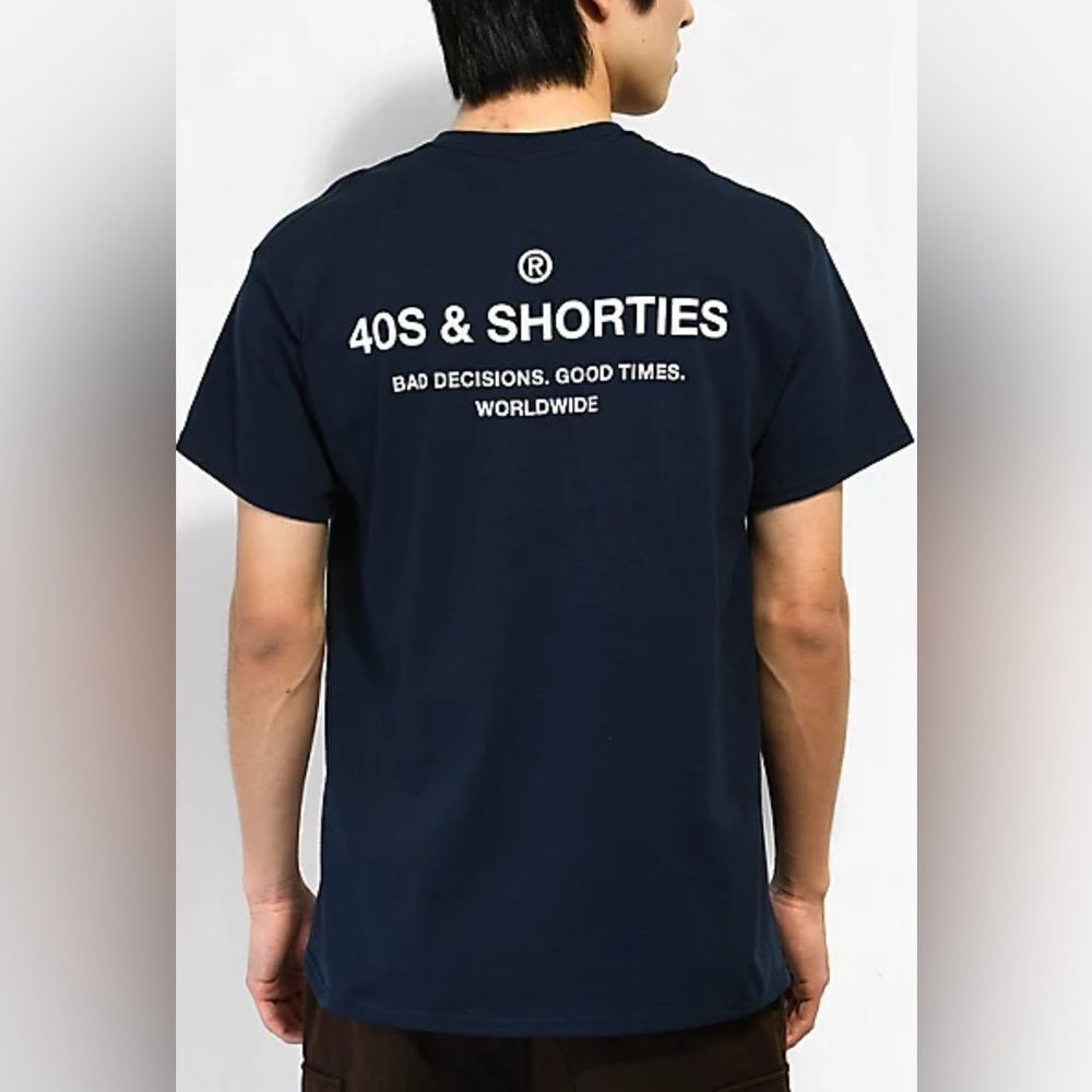 Zumiez Unisex Black 40s & Shorties Short Sleeve Graphic T-Shirt - Size M